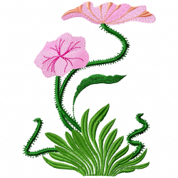 Flowers And Tree Embroidery Design 1